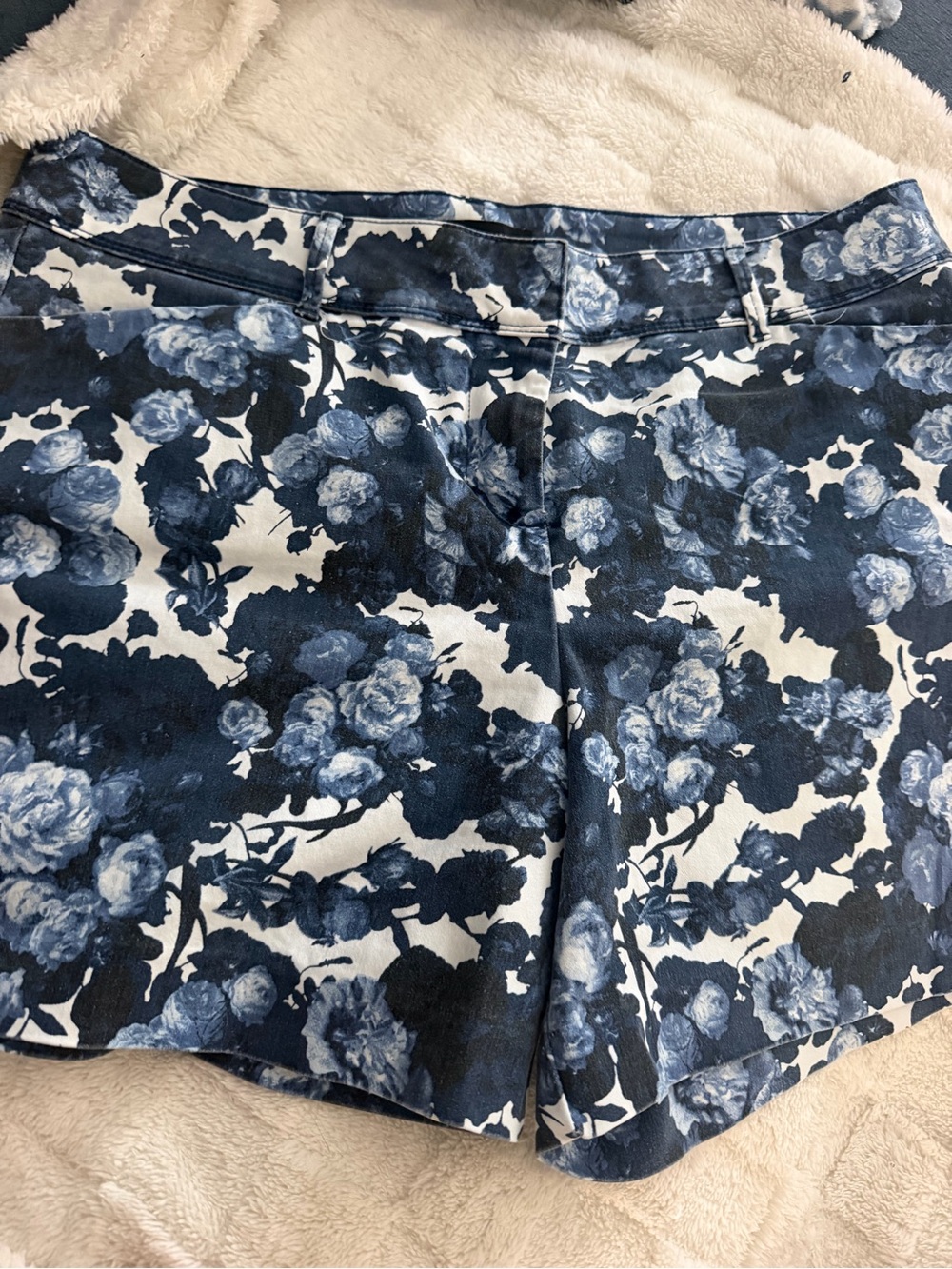 The Limited Navy and White Floral  Shorts